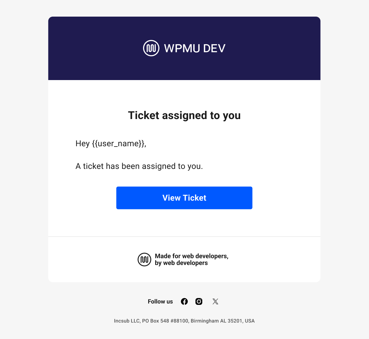 hub tickets email member ticket assigned@2x