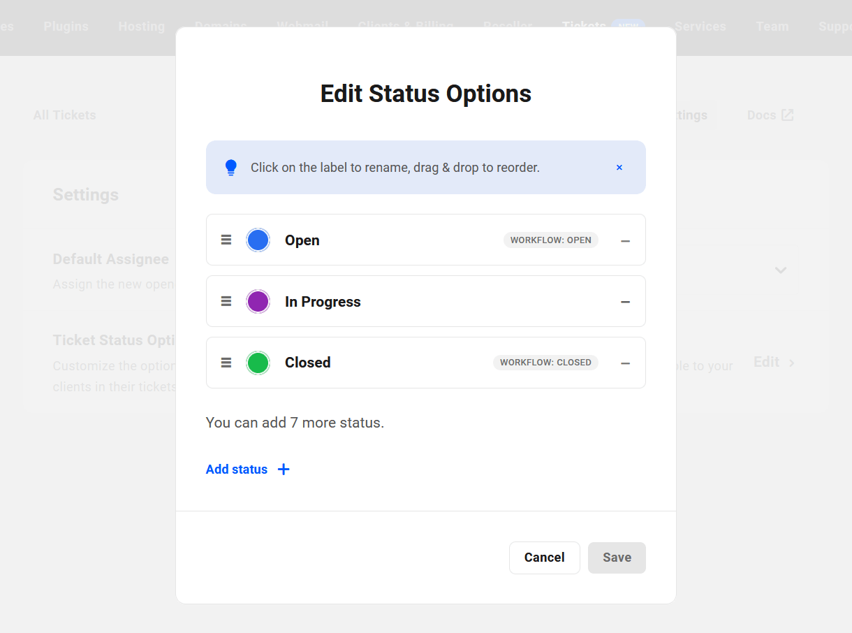hub tickets settings status@2x