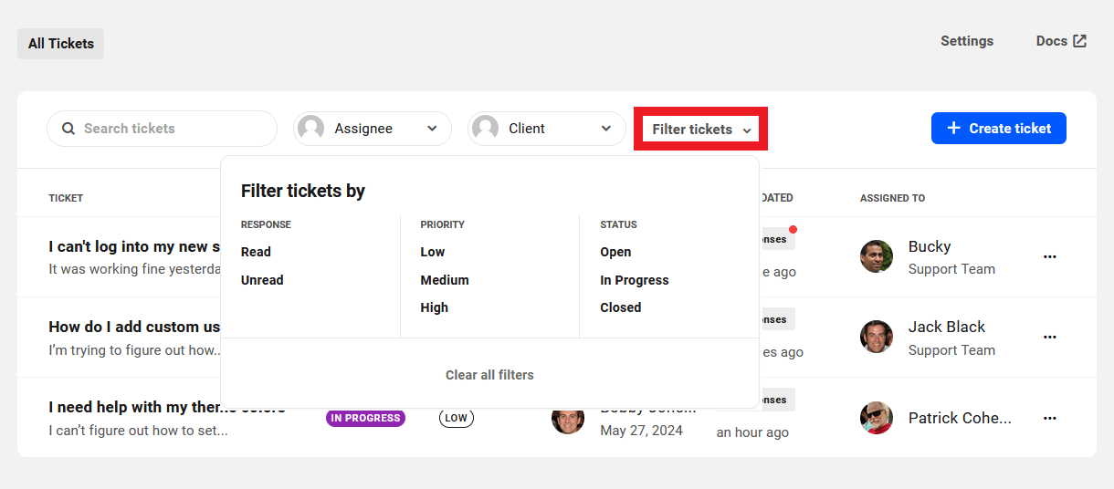 hub tickets ticket submitted filters@2x