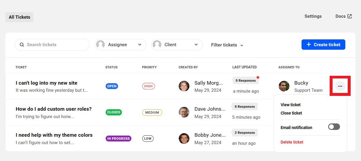 hub tickets ticket submitted options@2x