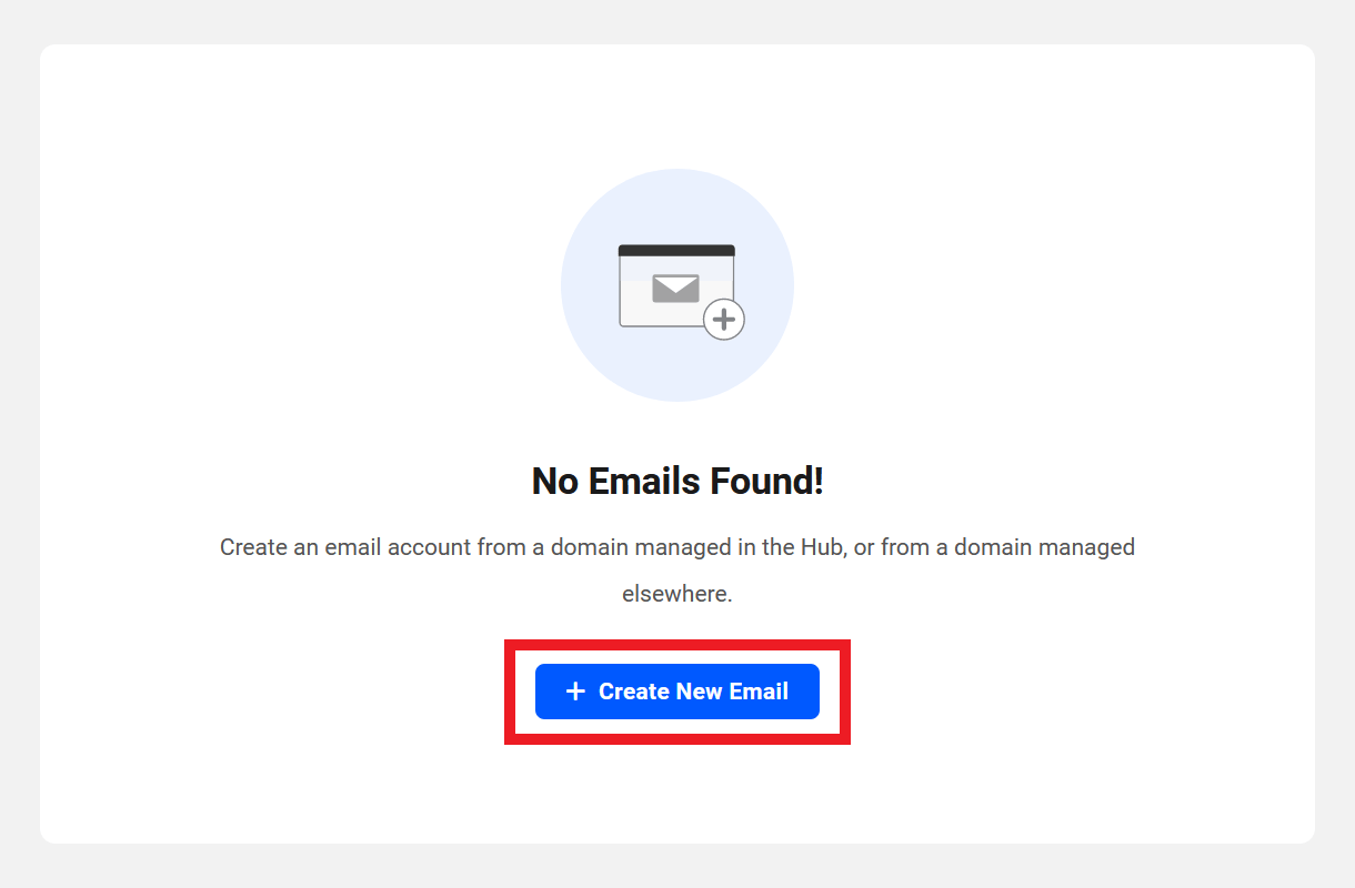 Add your first webmail domain and email account