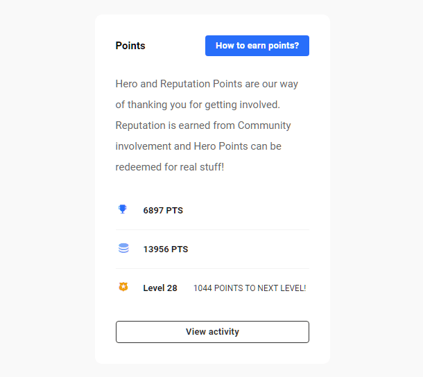 Hub2 Community My Points