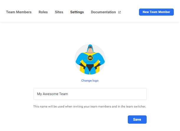 Hub team settings