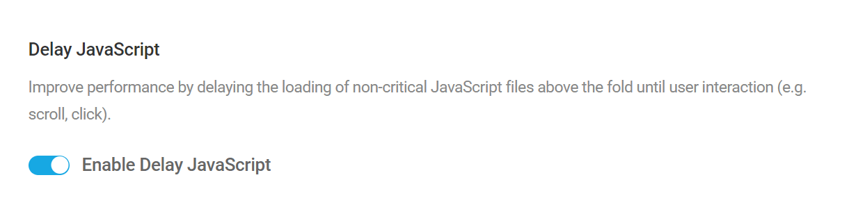 Enable Delay JS