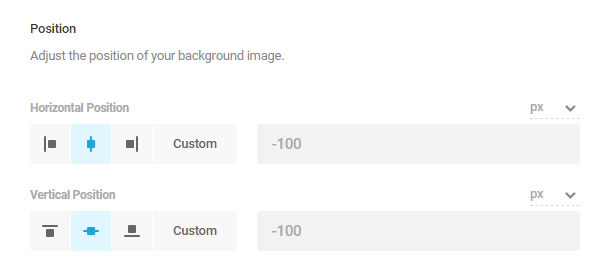 Background image position in Hustle