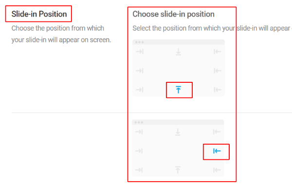 Slide-in Position (choose)