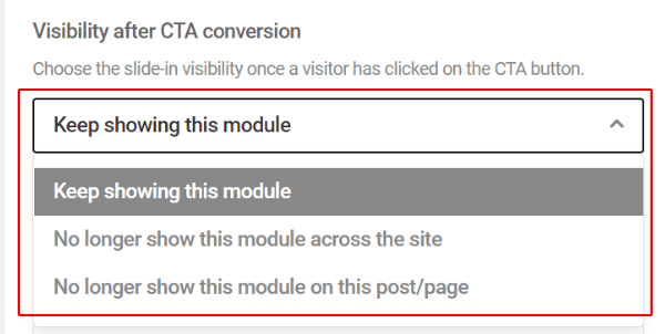 Visibility After CTA Conversion