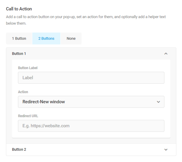 Add call to action buttons to a module