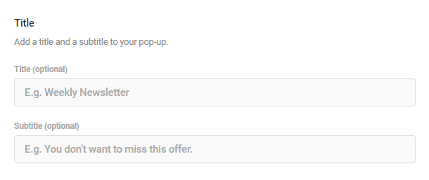 Add a title and subtitle to a module