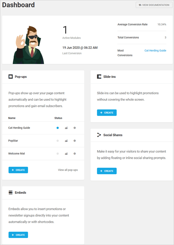 Hustle Dashboard