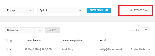 Export subscriber list in Hustle email list module