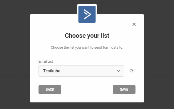 Select ActiveCampaign list in Hustle opt-in module