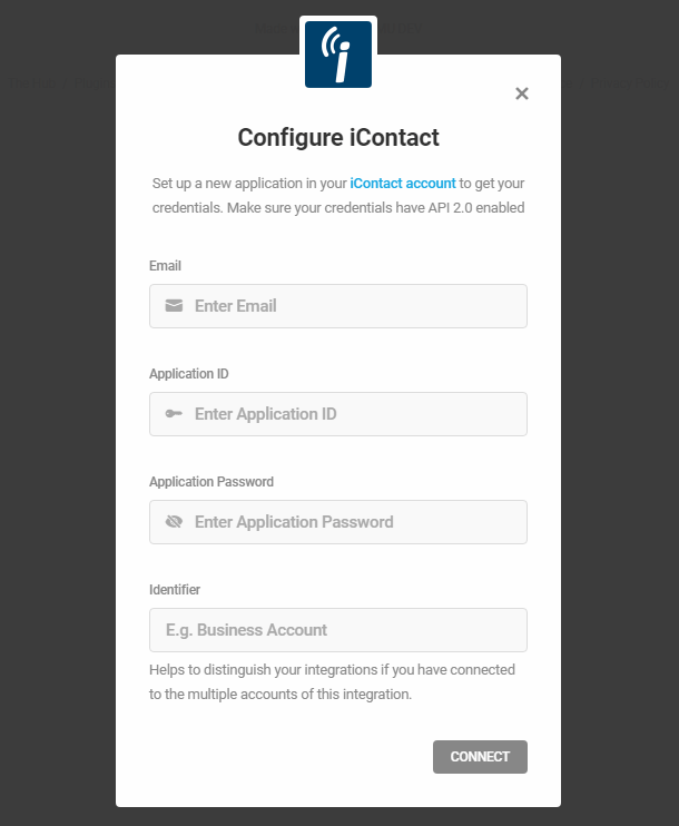 iContact integration with Hustle