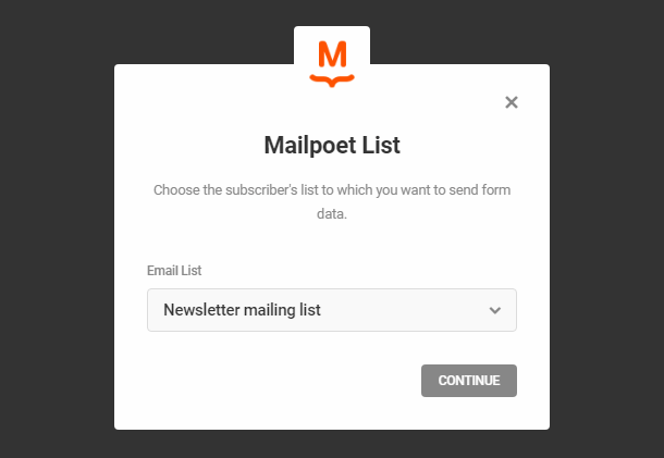 Select Mailpoet list in Hustle opt-in module