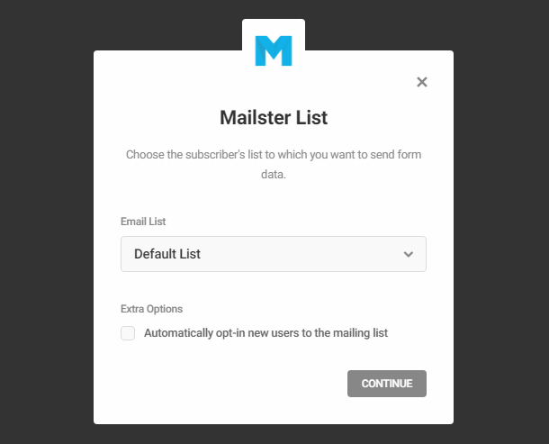 Select Mailpoet list in Hustle opt-in module
