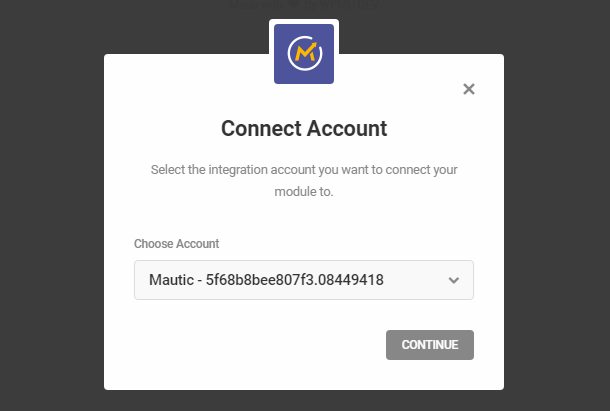 Connect to Mautic account in Hustle opt-in module