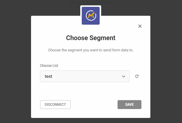Select Mautic segment in Hustle opt-in module