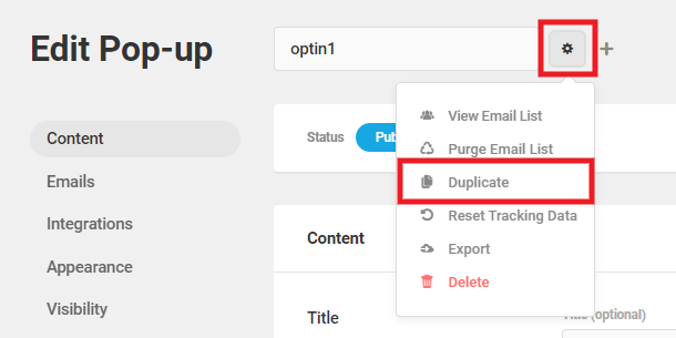 Duplicate a module from within the Hustle editor