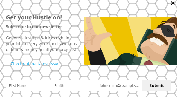 Vanilla theme example in Hustle module appearance settings