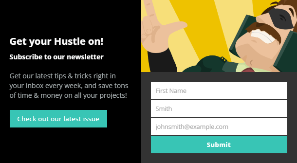 Content Focus Hustle popup module layout