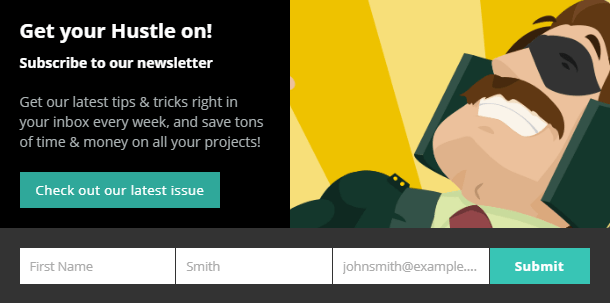 Default Hustle popup module layout