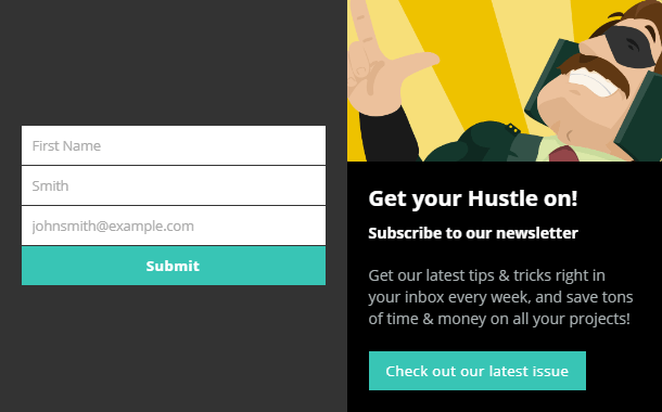 Opt-In Focus Hustle popup module layout