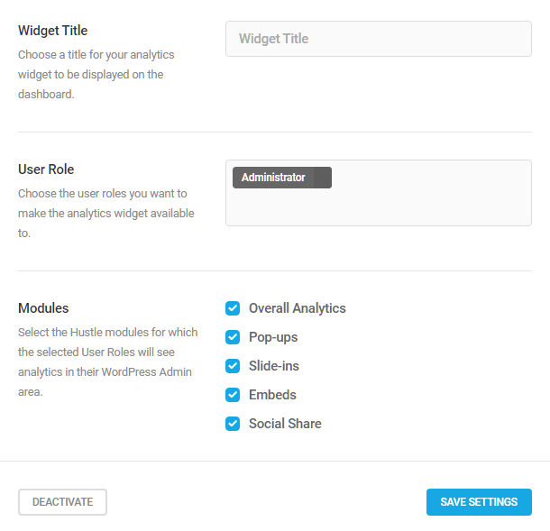 Configure Hustle analytics tracking