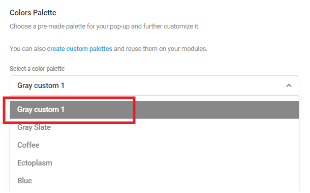 Use custom color palettes in Hustle modules