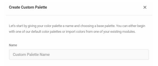 Custom color palette name in Hustle settings