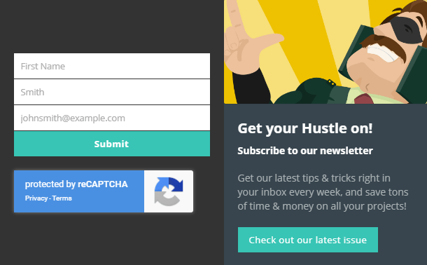 Google reCaptcha in Hustle opt-in