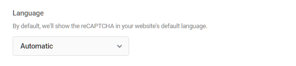 Google reCaptcha language setting in Hustle