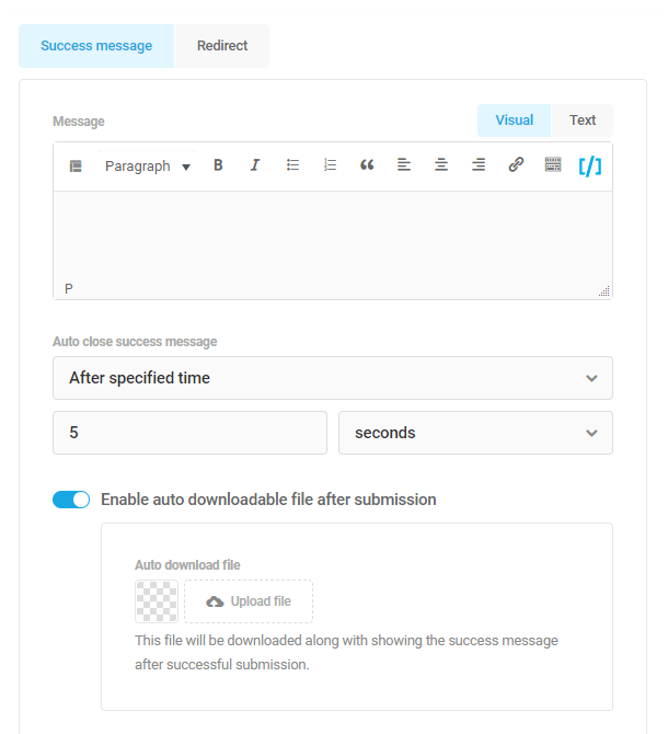 Customize submission success message in Hustle