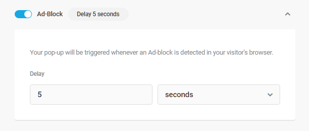 Behavior option to show a module when Adblock detected