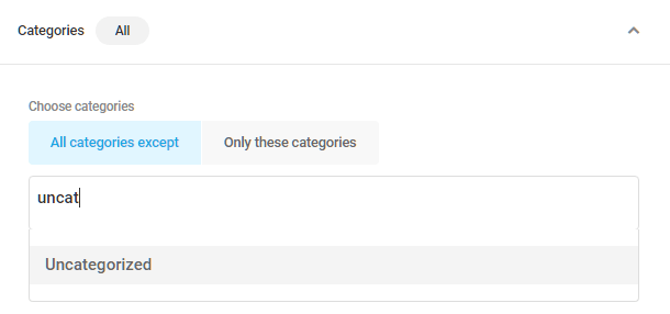 Categories visibility condition in Hustle modules