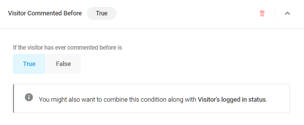 User-has-commented visibility condition in Hustle modules