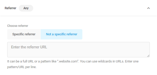 Referrer visibility condition in Hustle modules