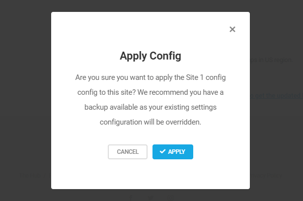 Apply a config in Snapshot