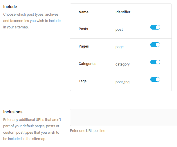 include groups to sitemap or individual urls