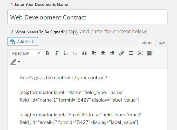 Adding fields to the document
