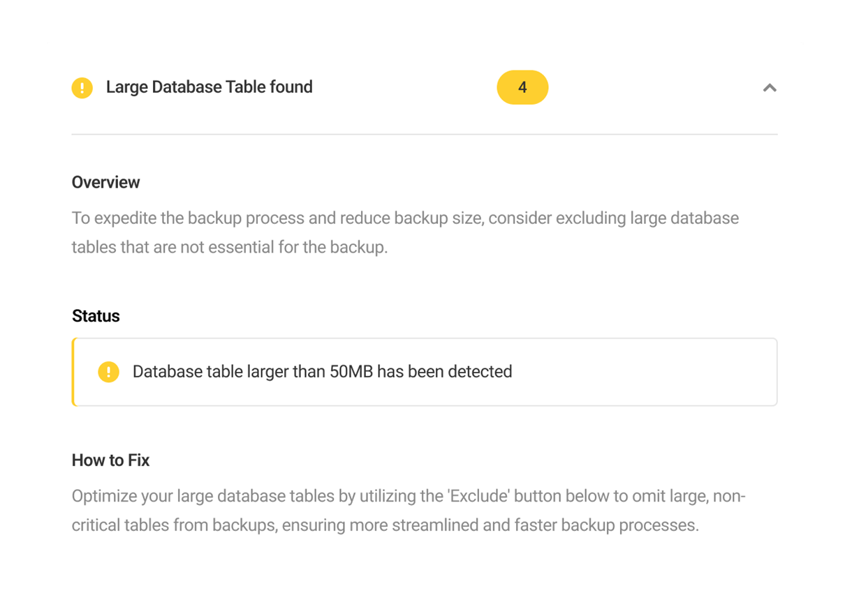 large database tables