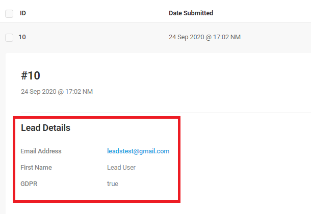 lead submission results