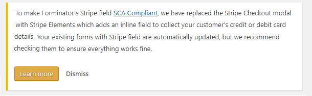Learn more about Stripe SCA compliance
