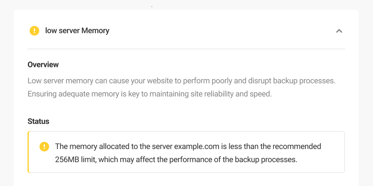 low memory warning err