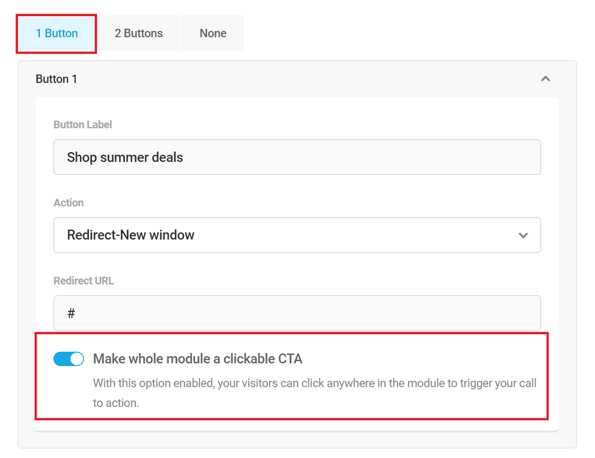 Make modules a clickable CTA