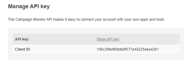 Get API key at Campaign Monitor for integration with Forminator