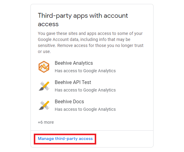 manage third-party access for google drive