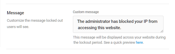 Location banning message in Defender firewall