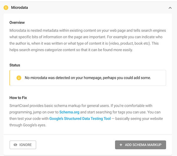 The microdata section.