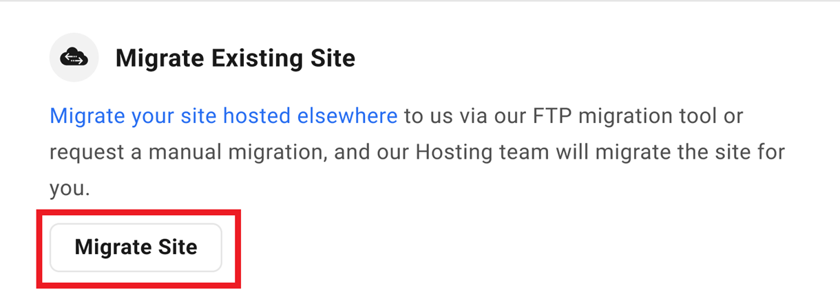 migrate site