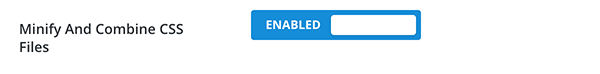 Minify and combine CSS files area.
